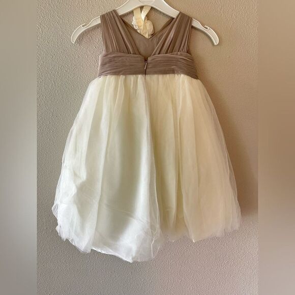 Bill Levkoff Flower Girl Formal Long Dress Two Tone Size 2 - Picture 3 of 5